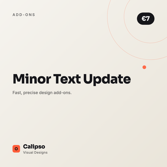 Minor Text Update — Calipso Visual Designs