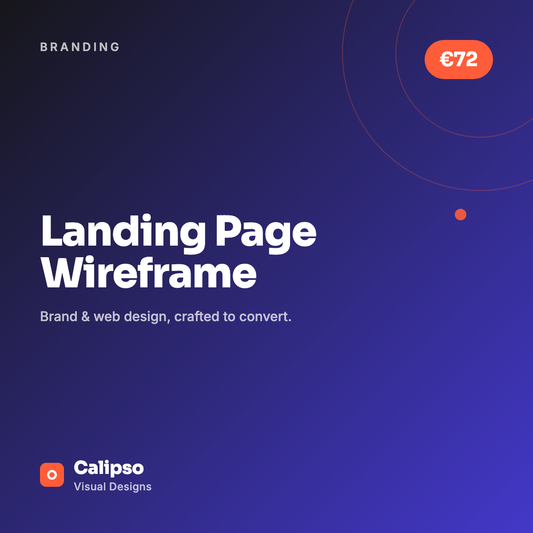 Landing Page Wireframe — Calipso Visual Designs