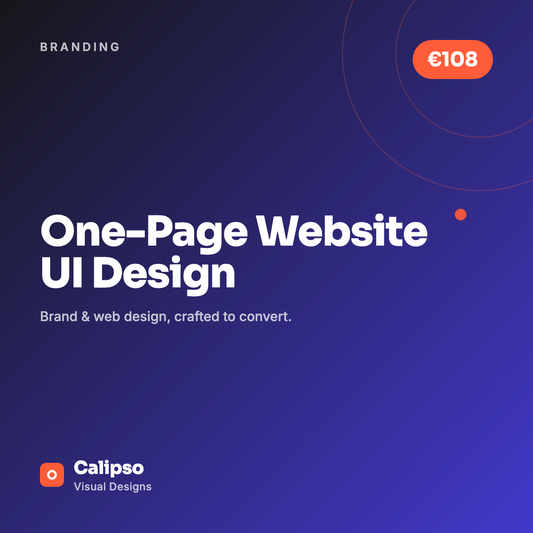 One-Page Website UI Design — Calipso Visual Designs